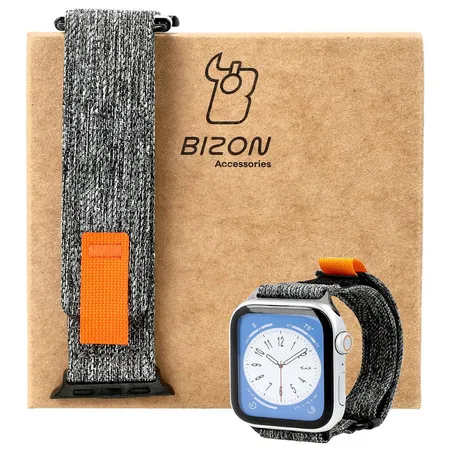 Pasek Bizon Strap Watch Urban do Apple Watch 44/45/46/49 mm Szary melanż