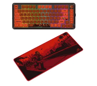 Klawiatura mechaniczna Redragon Redragon K4PUC21N0 Pro + podkładka K4PUC21N0 z autografem