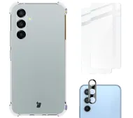 Bizon elastyczne etui + 2x szkło hartowane + szkło na aparat Clear Pack do Samsung Galaxy A54 5G