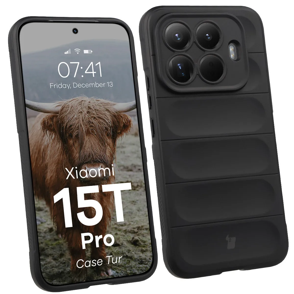 Etui Bizon Tur do Xiaomi 15T Pro Czarny