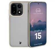Bizon Angelo do OnePlus 15 Półprzeźroczysty z beżową ramką