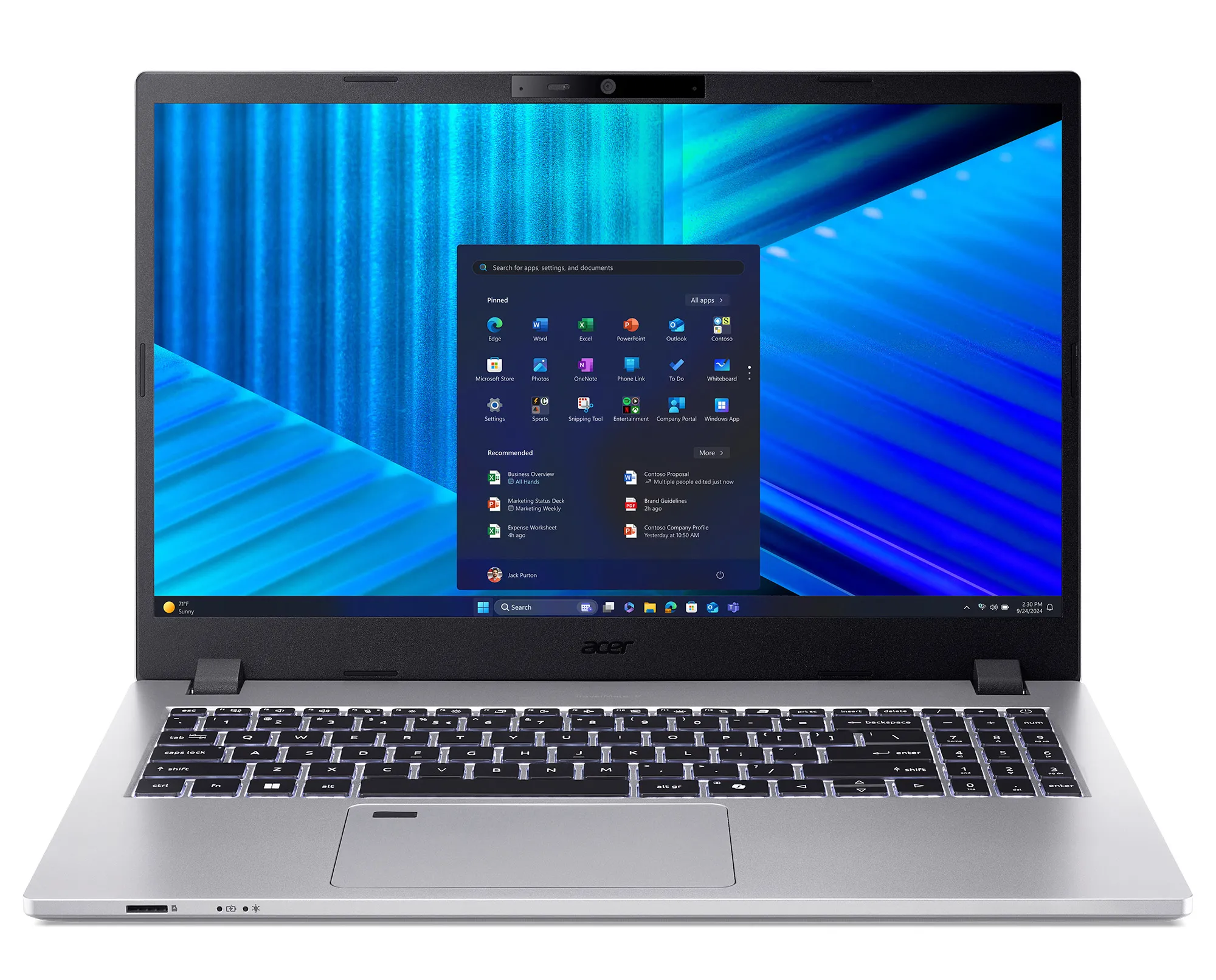 Laptop biznesowy Acer TravelMate P2 15 TMP215-75-G2-TCO 15,6" Ultra 5 125H 16GB RAM 512GB Dysk SSD Win11 Pro Srebrny