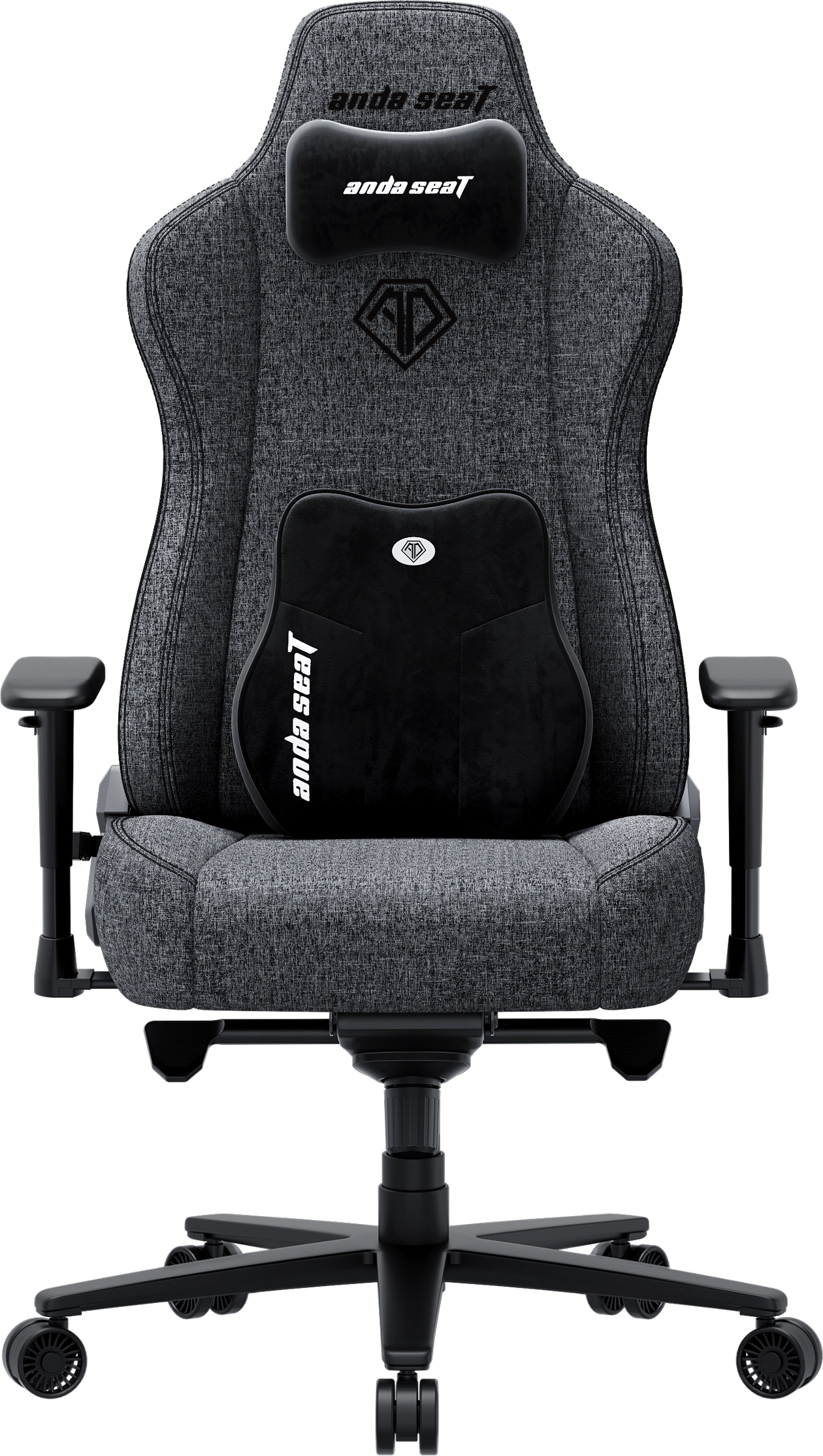 Fotel Anda Seat Novis Plus XL Gamingowy do 150kg Tkanina Ciemno szary