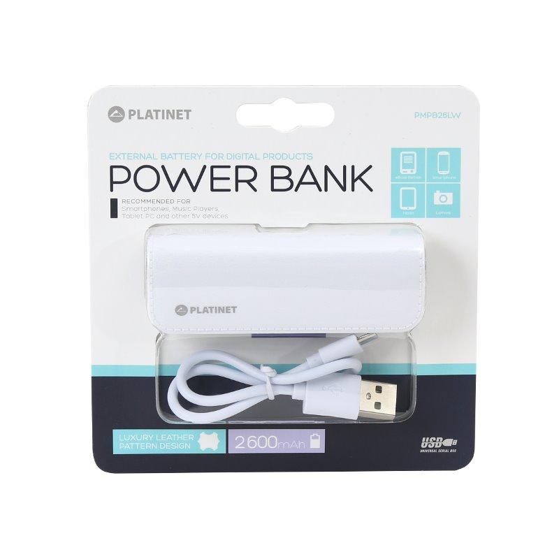 Powerbank Platinet PMPB26LW 2600mAh (biały)