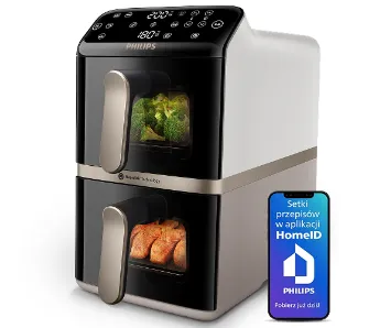 Air fryer Philips Ovi Stacked Dual Basket NA462/80 2750W 10l Aplikacja mobilna