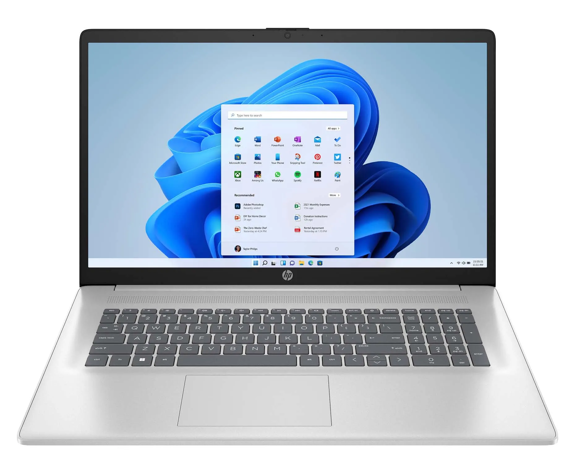 Laptop HP 17-cn4009nw 17,3" Core 5 120U 16GB RAM 512GB Dysk SSD Win11 Srebrny