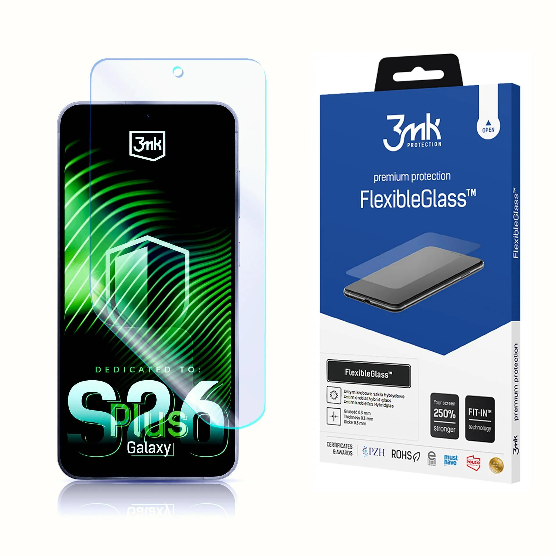 Szkło hybrydowe 3mk FlexibleGlass do Galaxy S26+