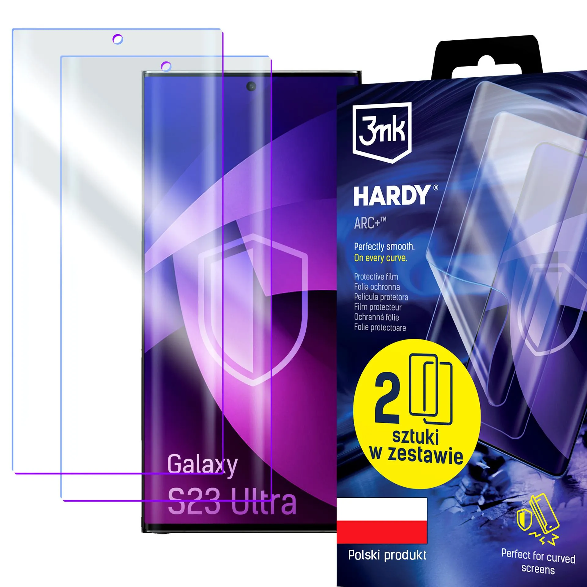 Folia ochronna 3mk Hardy ARC+ do Galaxy S23 Ultra 2 sztuki