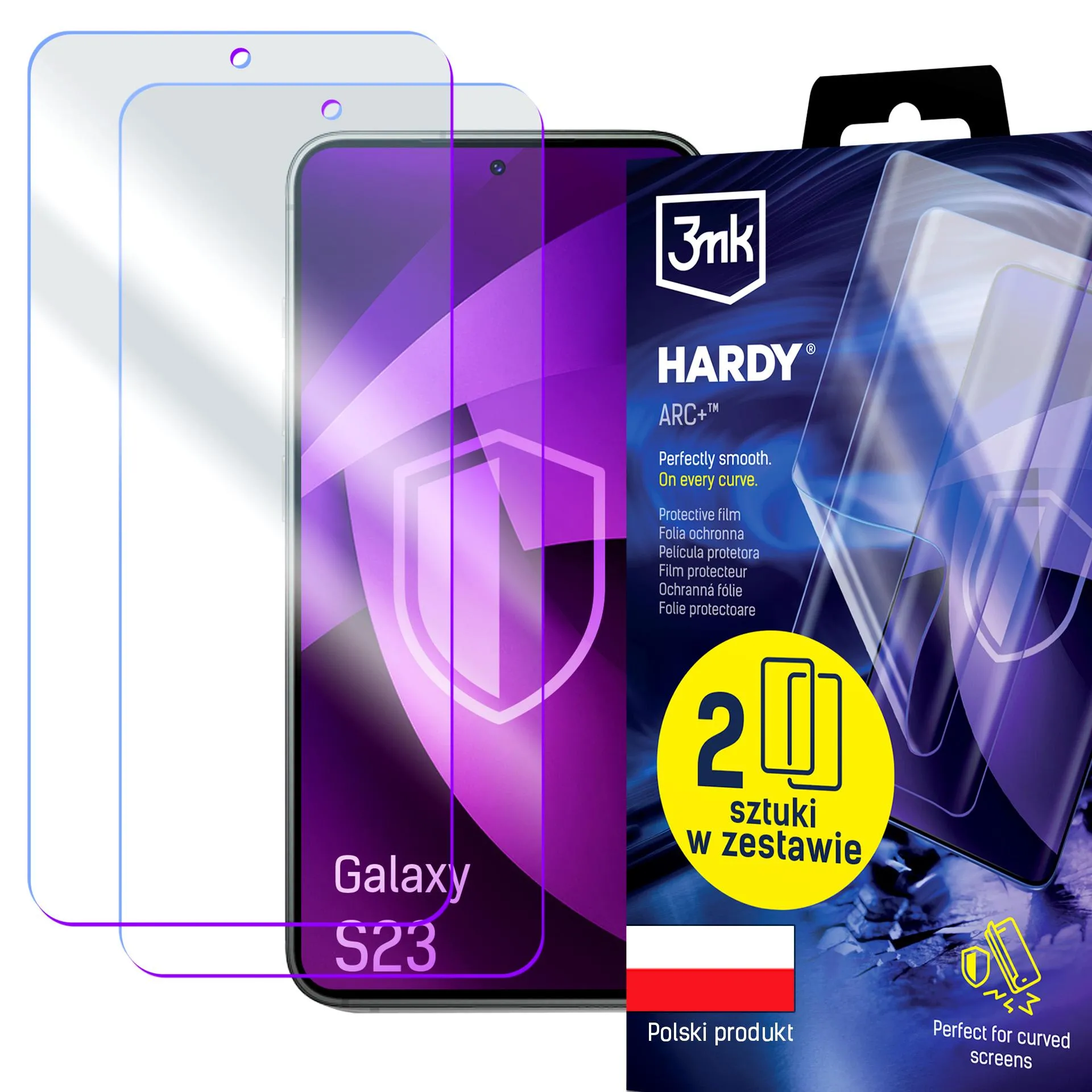 Folia ochronna 3mk Hardy ARC+ do Galaxy S23 5G 2 sztuki