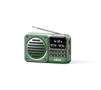 Radioodbiornik AKAI APR-300 Radio FM Bluetooth Zielone