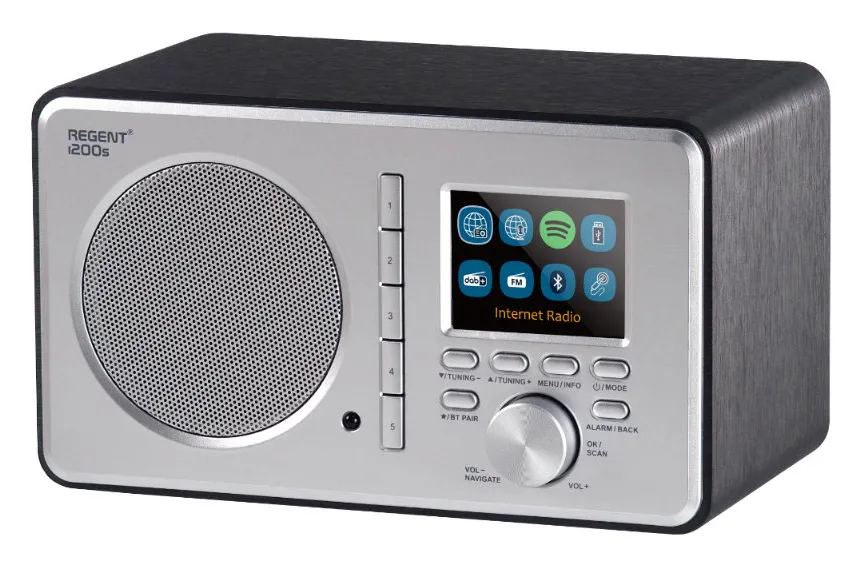Radioodbiornik Ferguson Regent i200s Radio FM Internetowe Bluetooth Szary