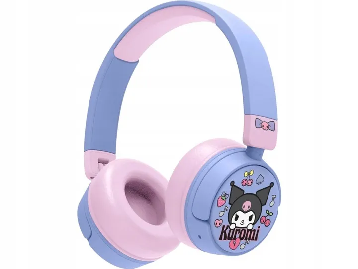 Słuchawki bezprzewodowe z mikrofonem OTL Technologies Kuromi Kids Wireless Dla Dzieci Nauszne Fioletowo-różowy