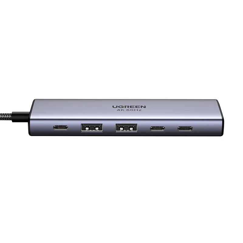 Hub USB UGREEN CM511 HDMI 4K 60Hz 2x USB 3.2 2x USB-C 3.2 PD Szary