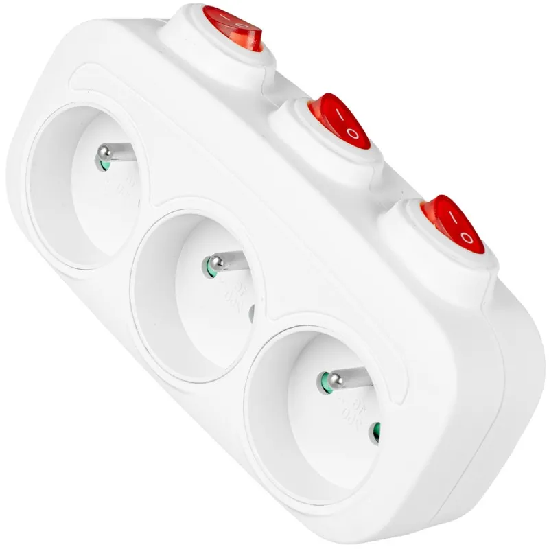 Rozgałęziacz Vayox VA0275 3 gniazda Biały