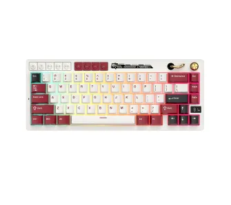 Klawiatura mechaniczna Royal Kludge RK-M65 Famicom Beige Switch Biało-Czerwony