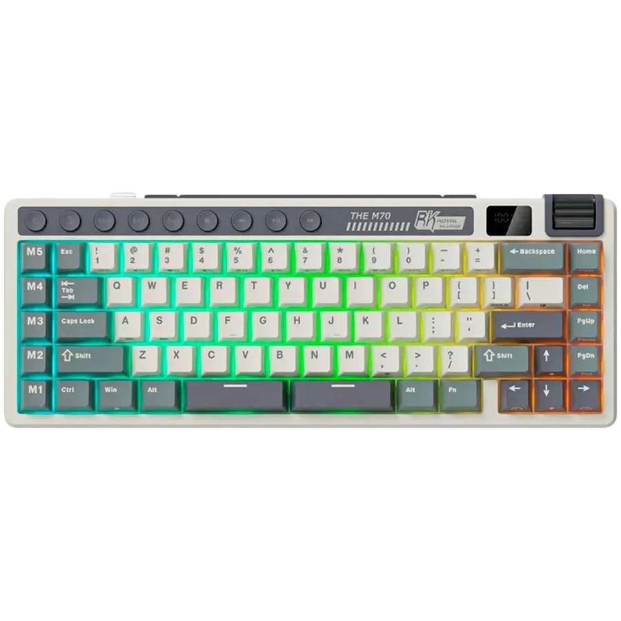 Klawiatura mechaniczna Royal Kludge RK-M70 Cyan Purple Beige Switch Cyjanowo-Fioletowy