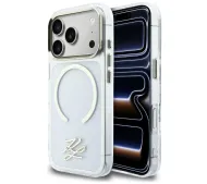 Karl Lagerfeld IML KL Script Logo MagSafe do iPhone 17 Pro Max Przezroczysty