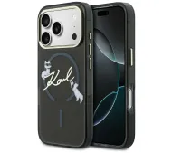 Karl Lagerfeld IML Choupettes Karl Script Logo MagSafe do iPhone 17 Pro Max Czarny