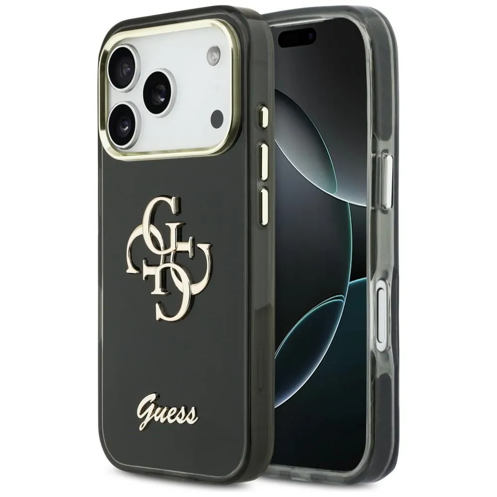 Etui Guess IML 4G Script Metal do iPhone 17 Pro Czarny