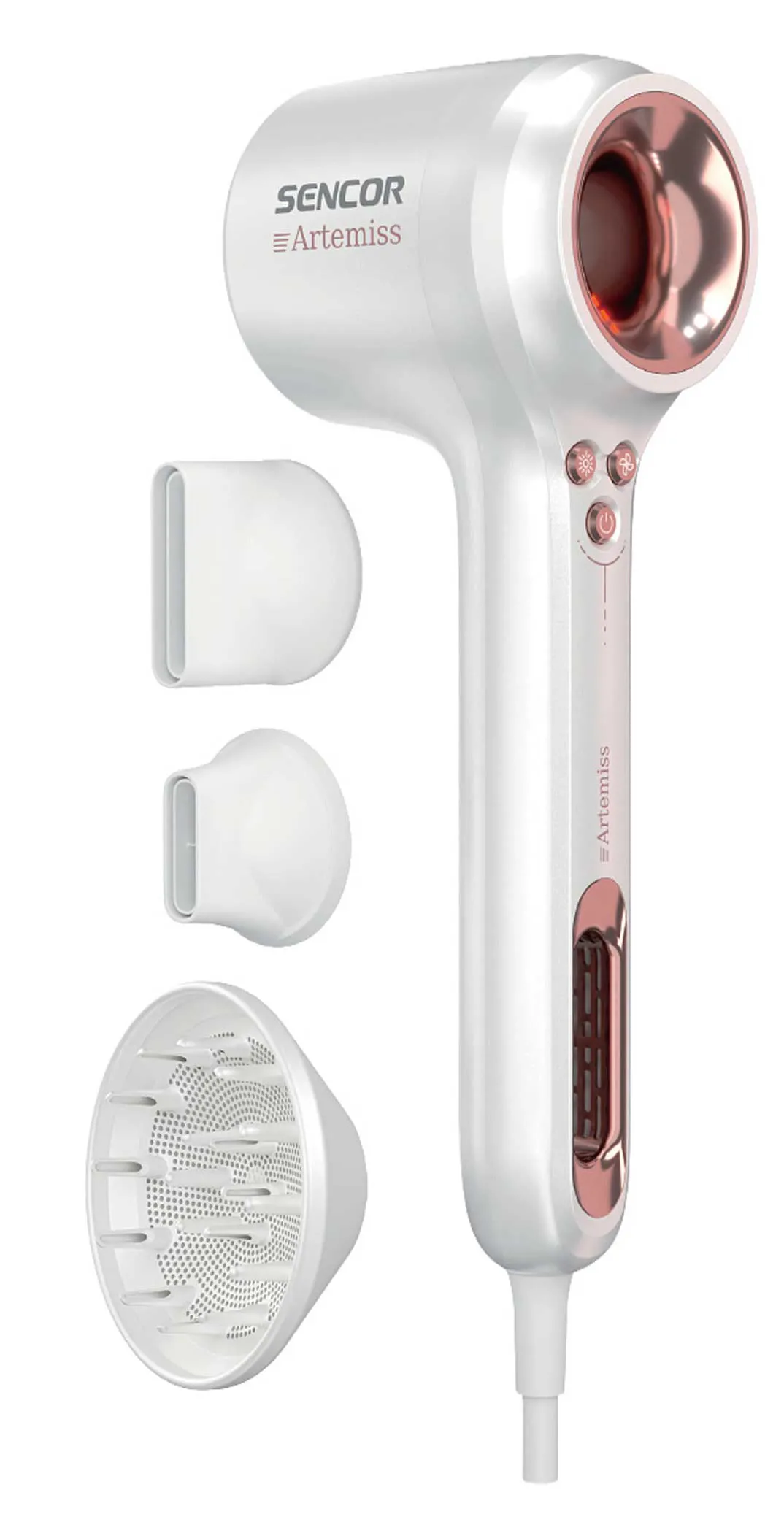 Sencor SHD 9150RS Jonizacja Dyfuzor Zimny nawiew 1500W 3 prędkości 4 temperatury