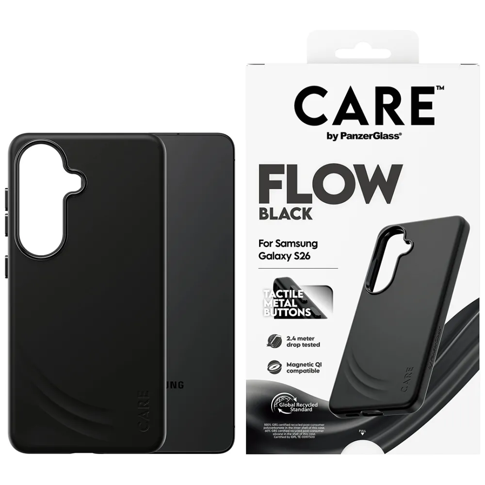 Etui PanzerGlass Flow QI do Galaxy S26 Czarny