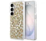 Guess IML Leopard Print Triangle MagSafe do Galaxy S26 Brązowy