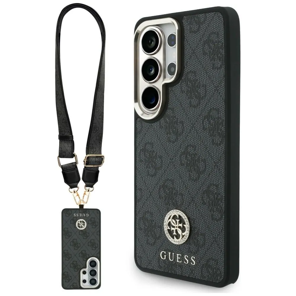 Etui Guess Perforated Stripe Logo MagSafe do Galaxy S26 Ultra Szary