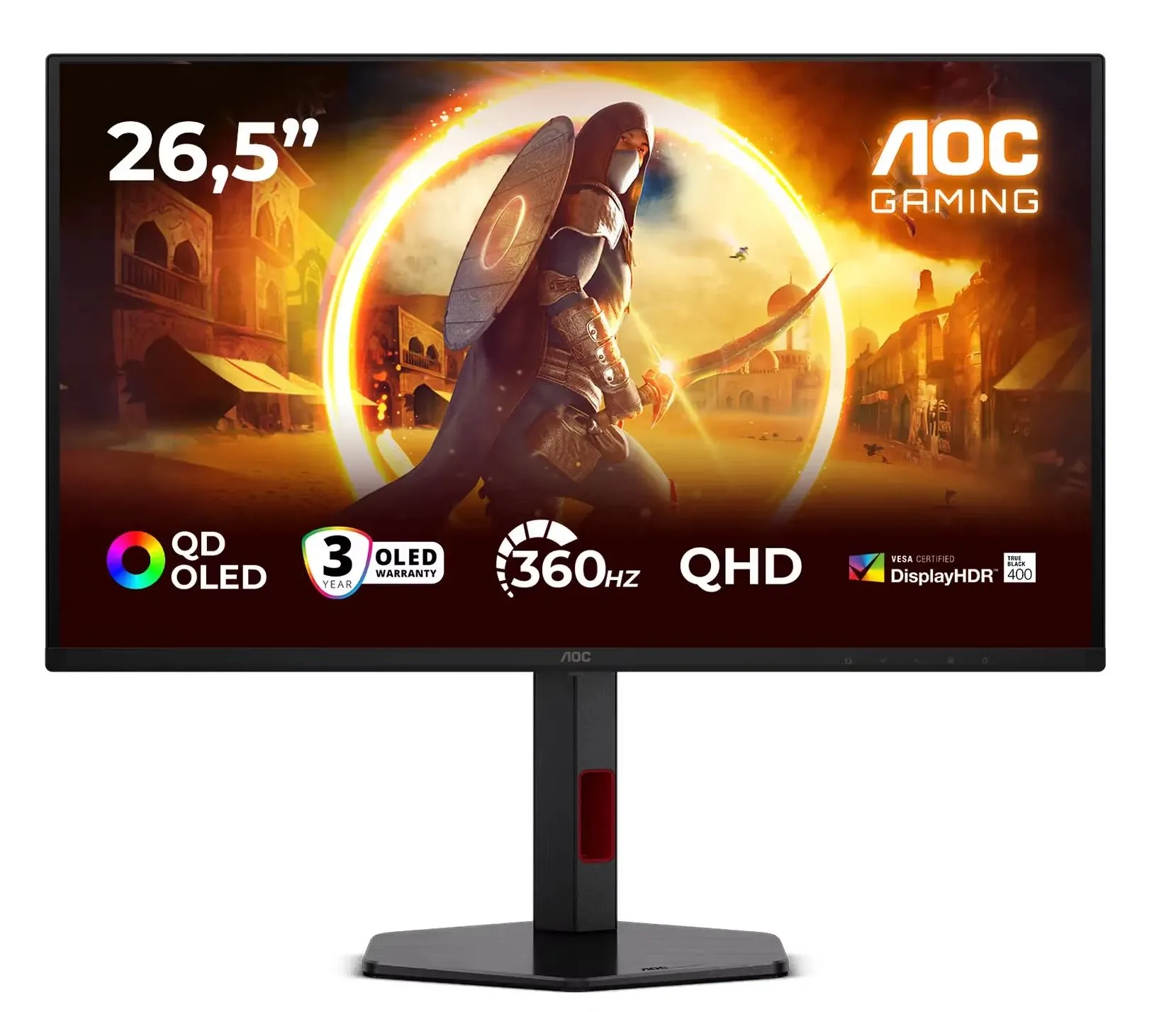 Monitor AOC Q27G4SDR 26,5" 2K QD OLED 360Hz 0,03ms  Gamingowy