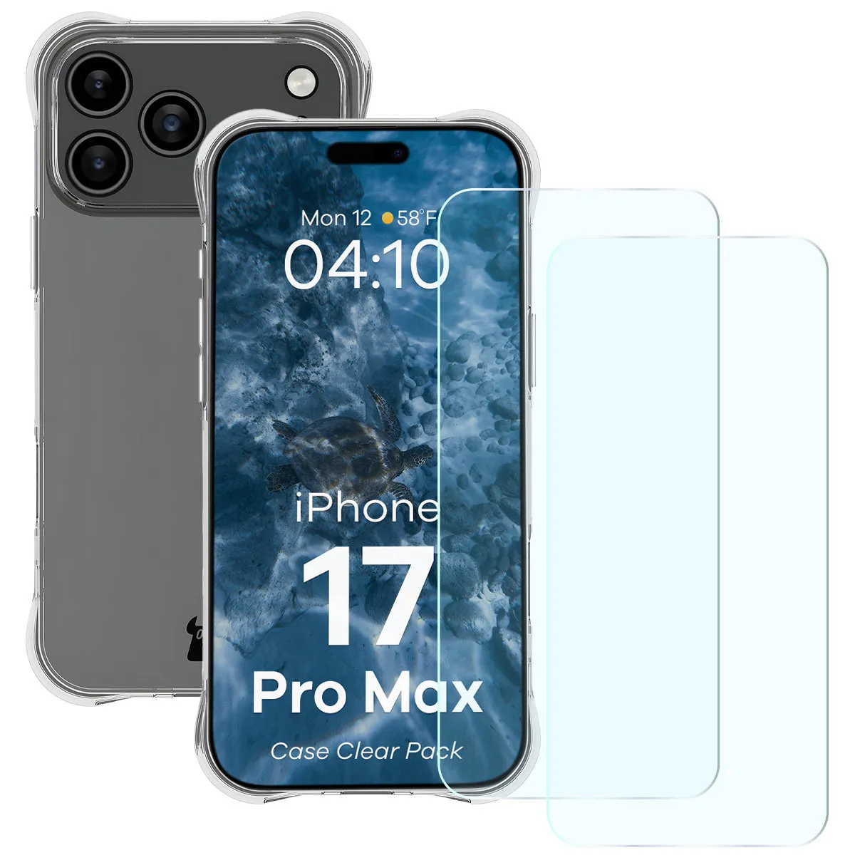 Szkło hartowane Bizon Case Clear Pack do iPhone 17 Pro Max Przezroczysty