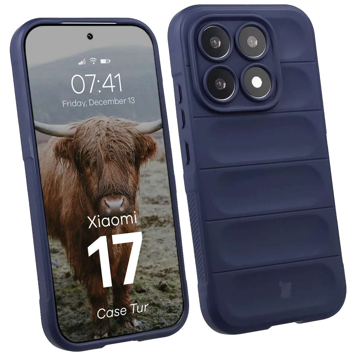 Etui Bizon Tur do Xiaomi 17 Granatowy