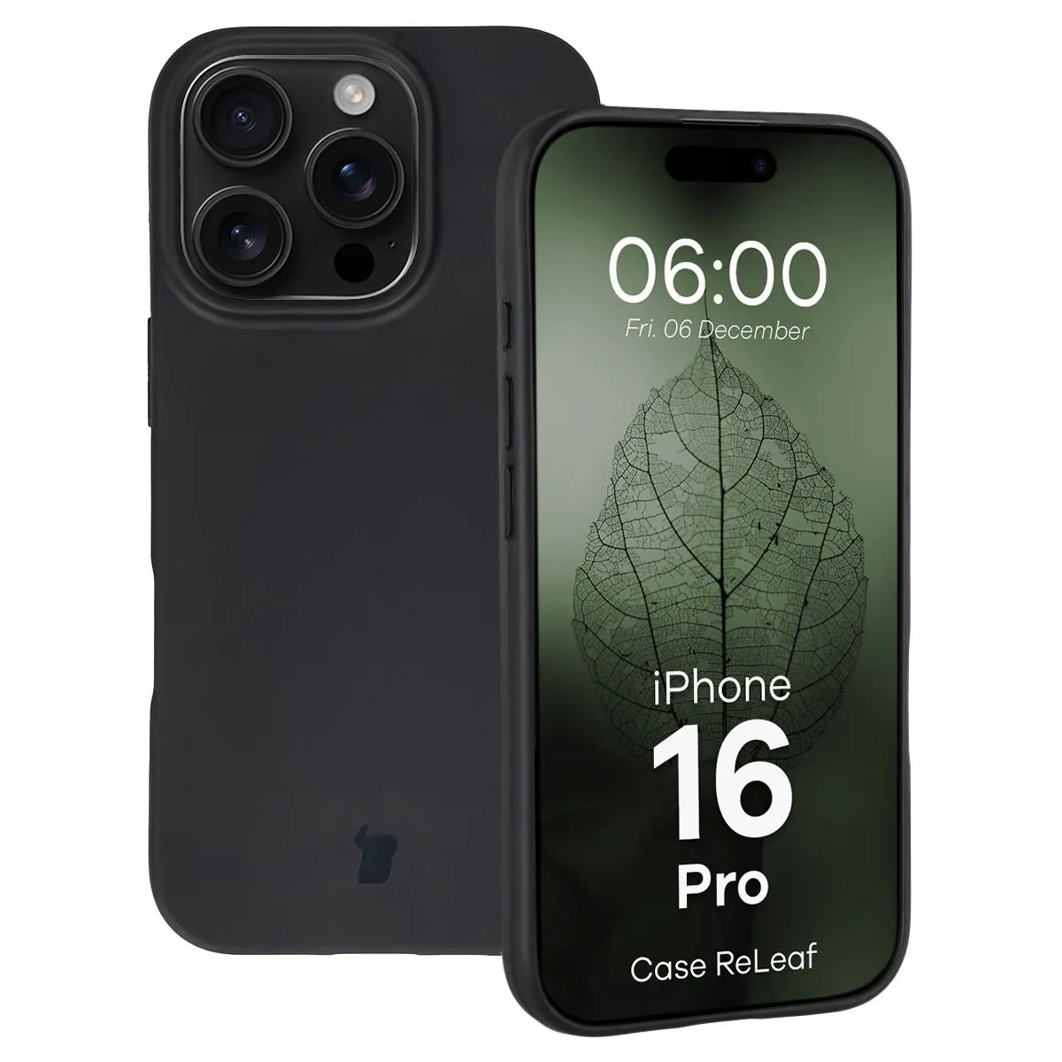Etui Bizon ReLeaf do iPhone 16 Pro Czarny