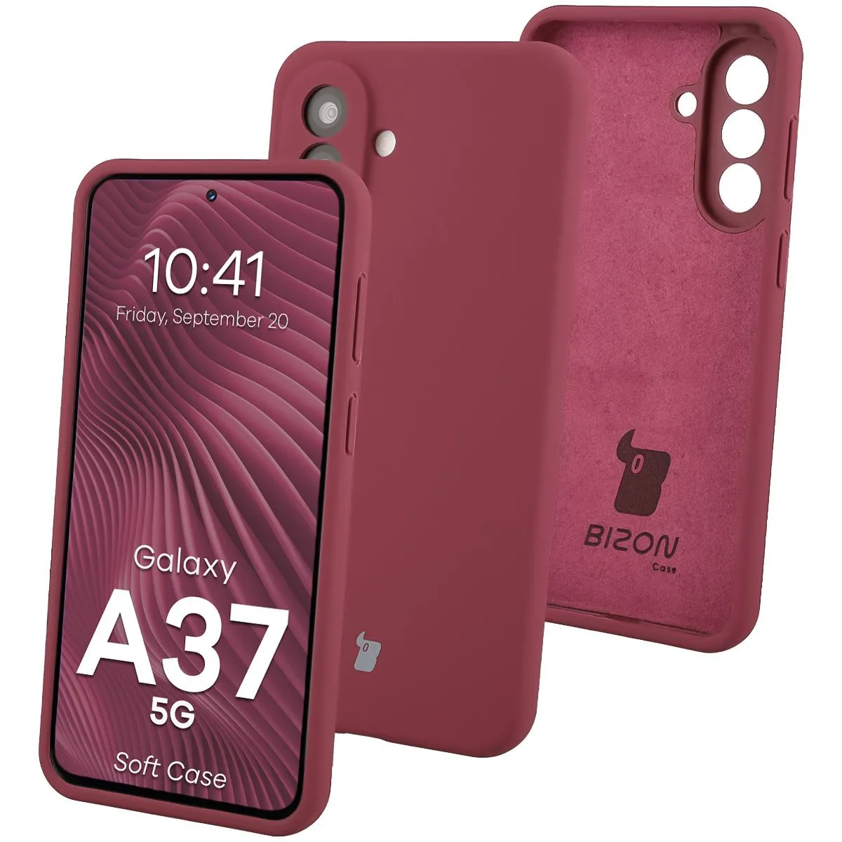 Etui Bizon Soft do Galaxy A37 5G Śliwkowy