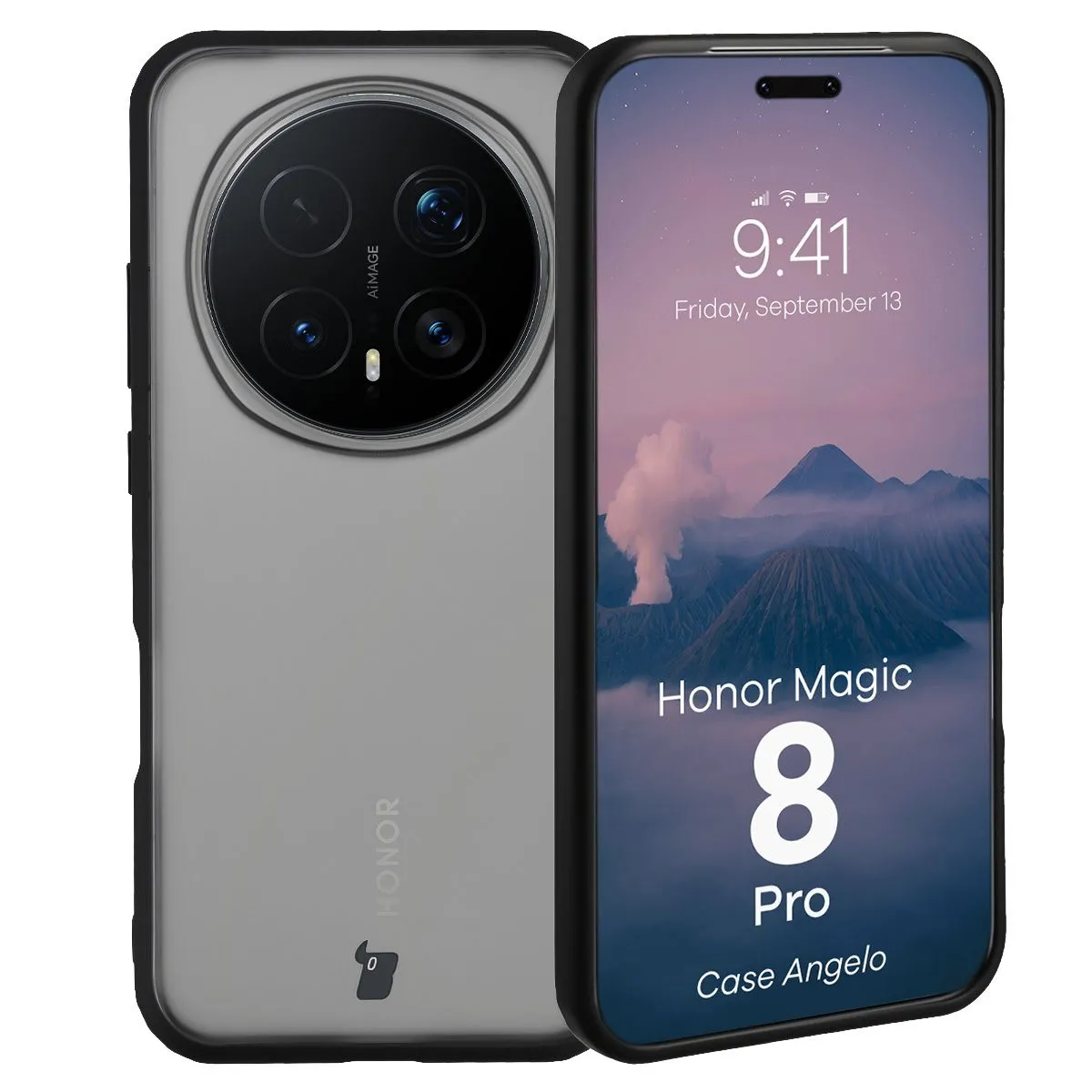 Etui Bizon Angelo do Honor Magic8 Pro Czarny