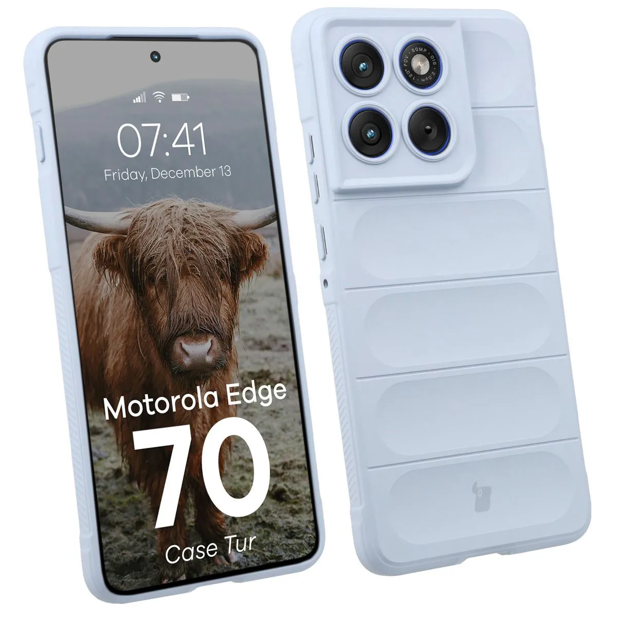 Etui Bizon Tur do Motorola Edge 70 Jasnoniebieski