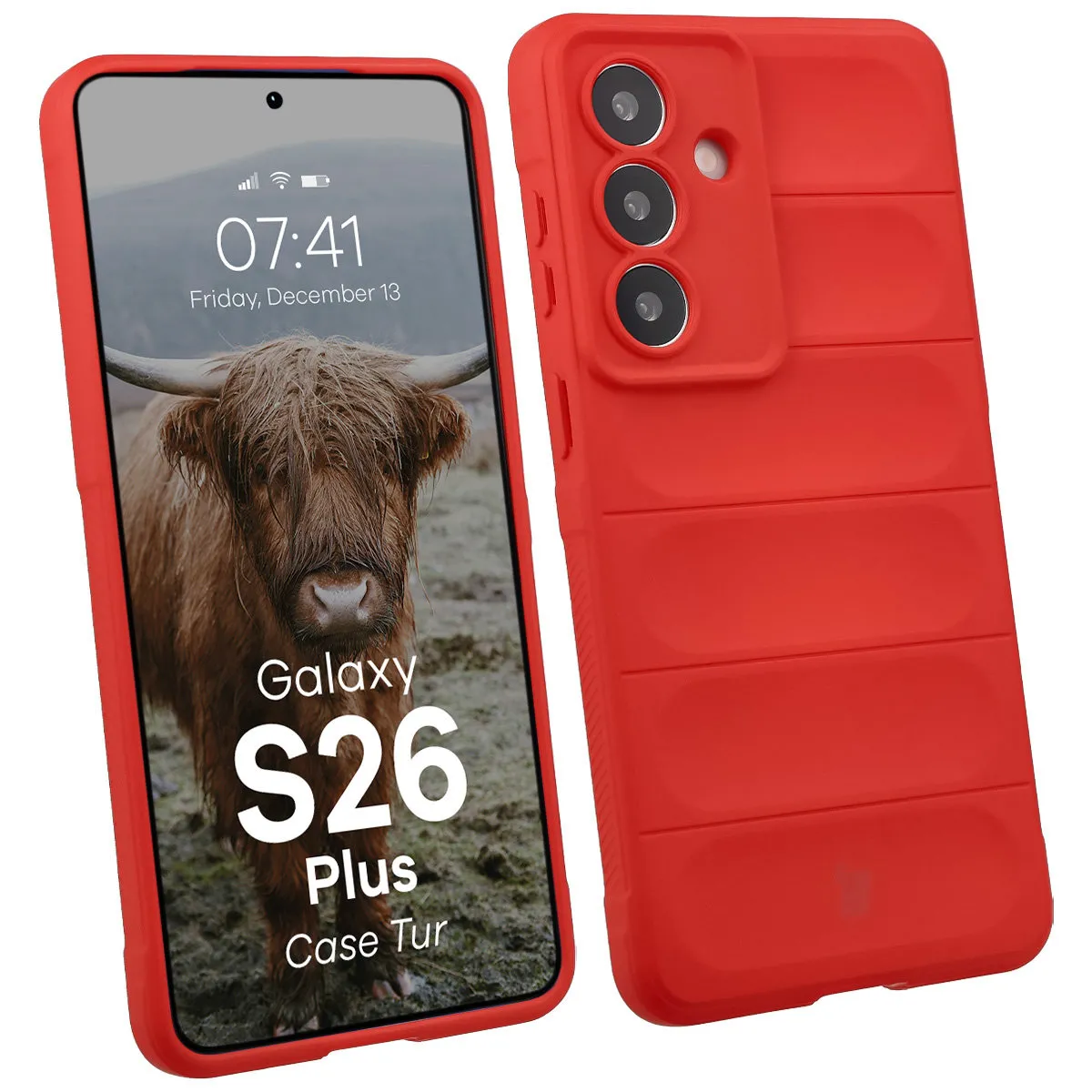 Etui Bizon Tur do Galaxy S26 Plus Czerwony