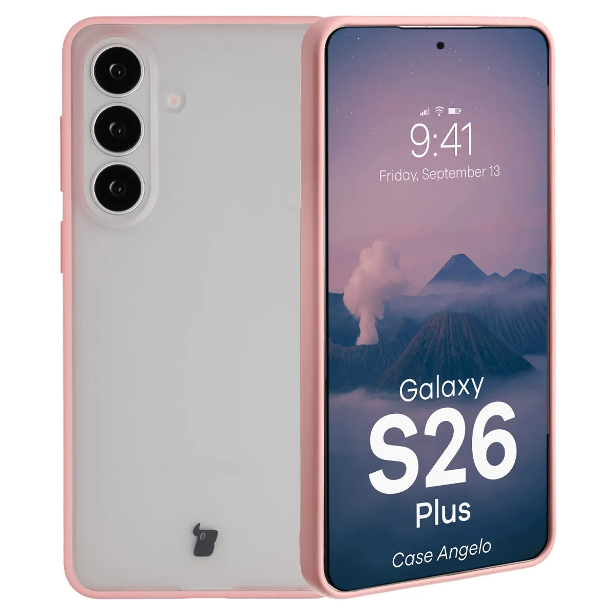 Etui Bizon Angelo do Galaxy S26 Plus Jasnoróżowy