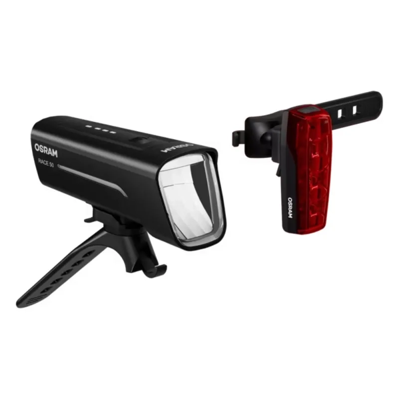 Zestaw lampek rowerowych Osram LEDsBike Race 50 Set