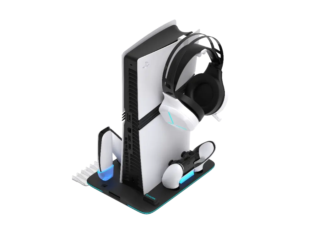 Wielofunkcyjna podstawka Yaxo Ice Storm NE Chłodząca i ładująca do PS5 Pro i PS5 Slim