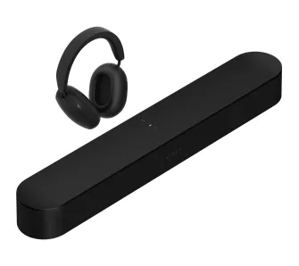 Soundbar Sonos Beam Gen2 4.1 Wi-Fi AirPlay Dolby Atmos + Słuchawki bezprzewodowe Sonos Ace Czarny