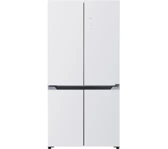 Lodówka MPM SBS 503-SSI-19/D Pełny No Frost 190cm Komora świeżości Białe szkło