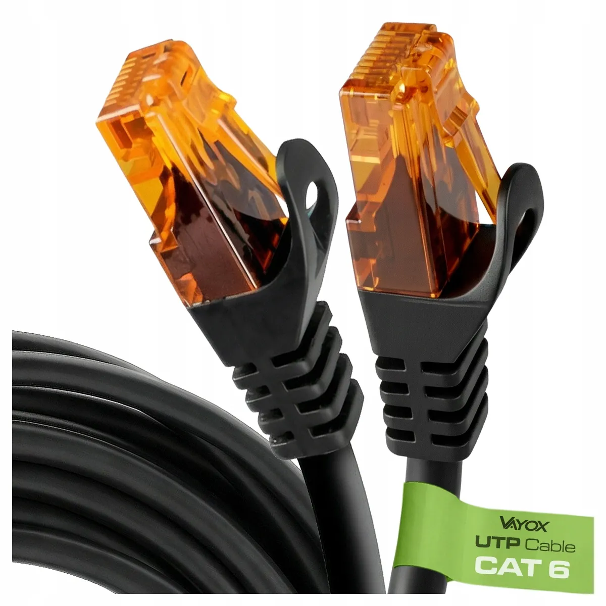 Kabel sieciowy Vayox VA0251-10 Ethernet Cat.6 10m Czarny