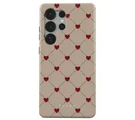 Burga Love Letter do Galaxy S25 Ultra Beżowo-czerwony