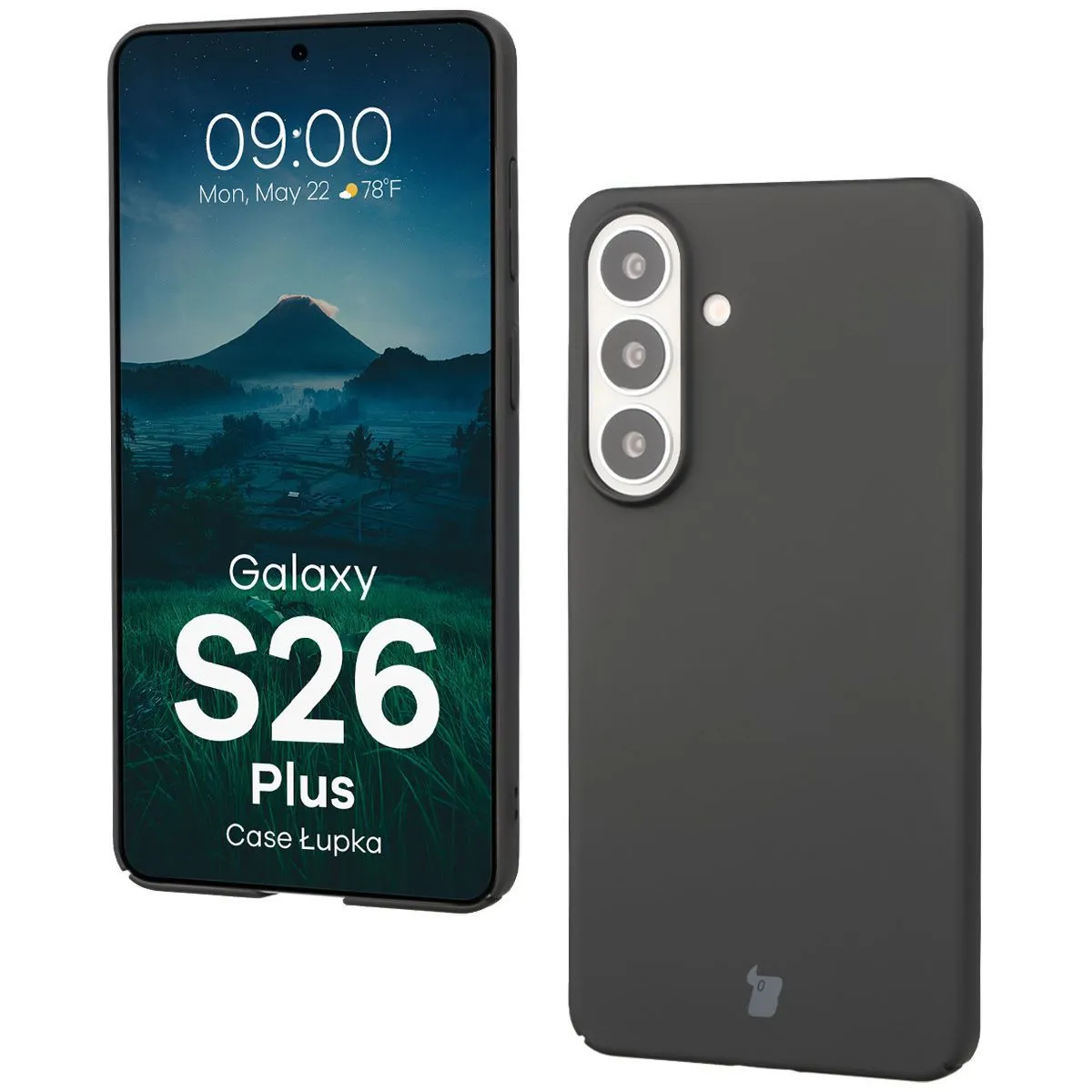 Etui Bizon Case Łupka do Galaxy S26 Plus Czarny