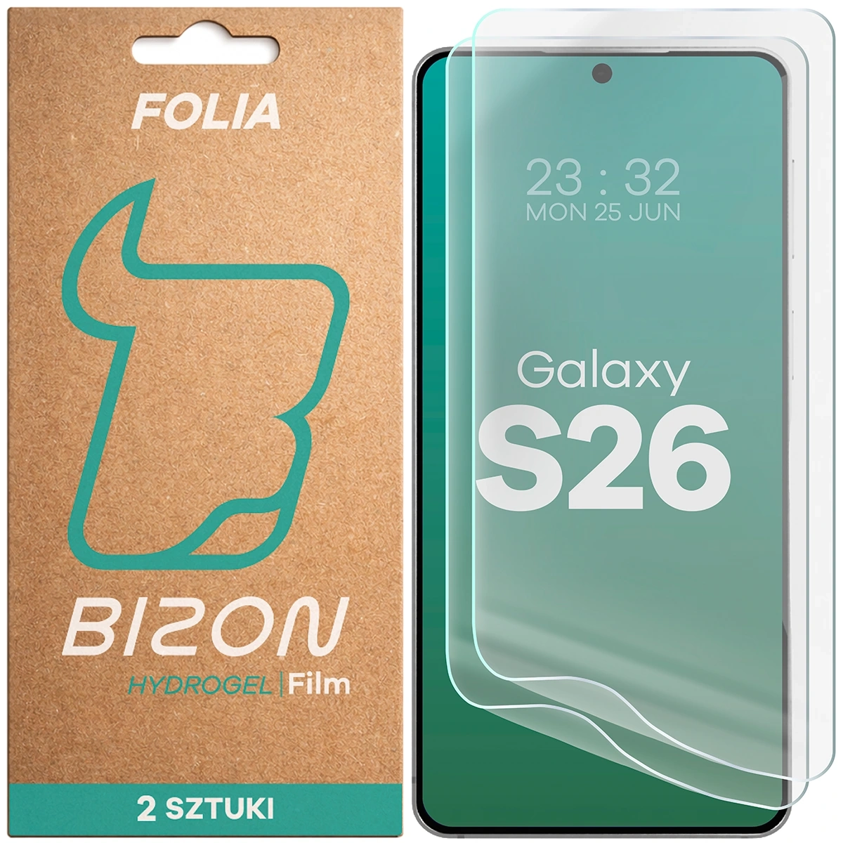 Folia hydrożelowa Bizon na ekran Film Hydrogel Front Duo do Galaxy S26 2 sztuki