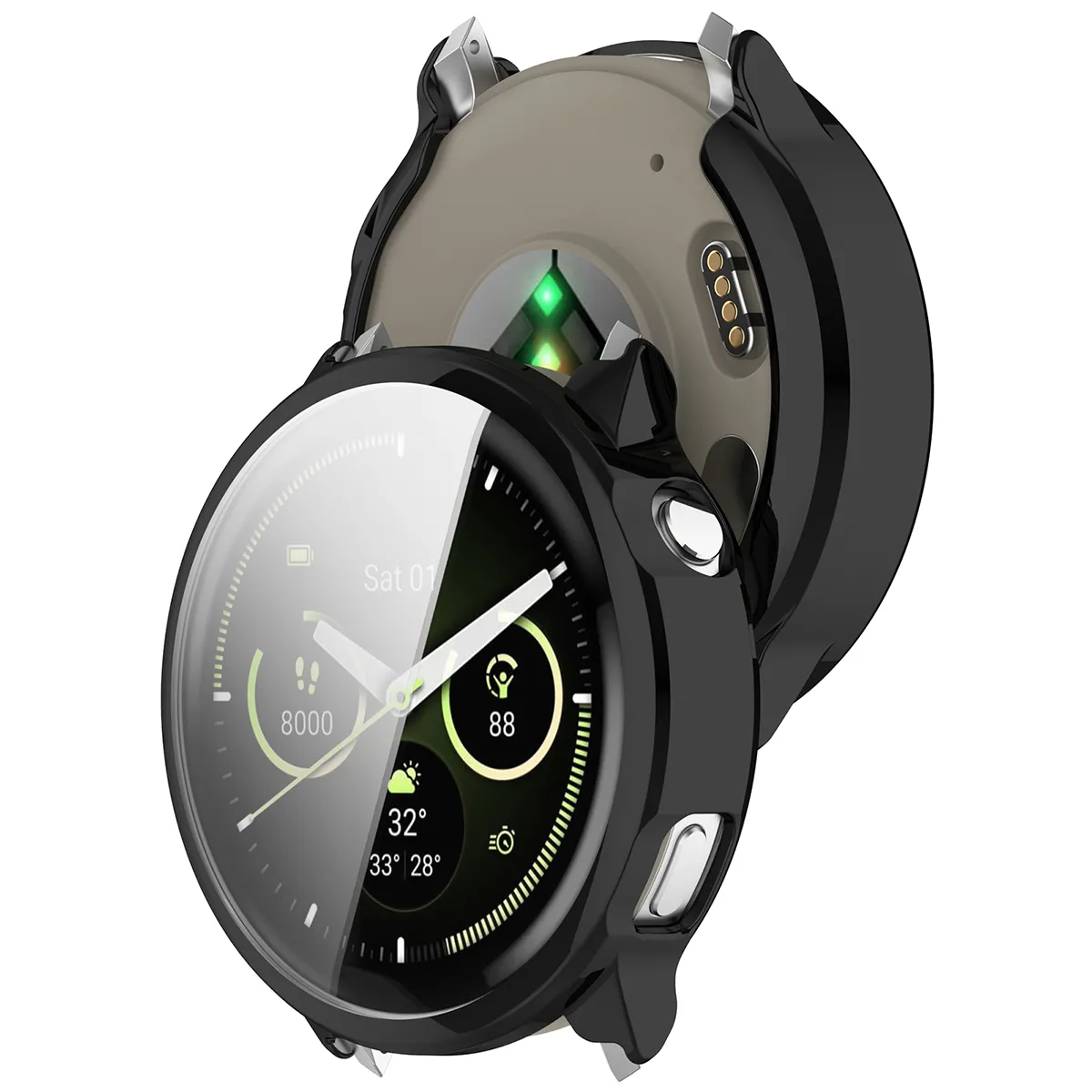 Etui Bizon Case Watch Felipe do Garmin Venu 4 41 mm Czarny