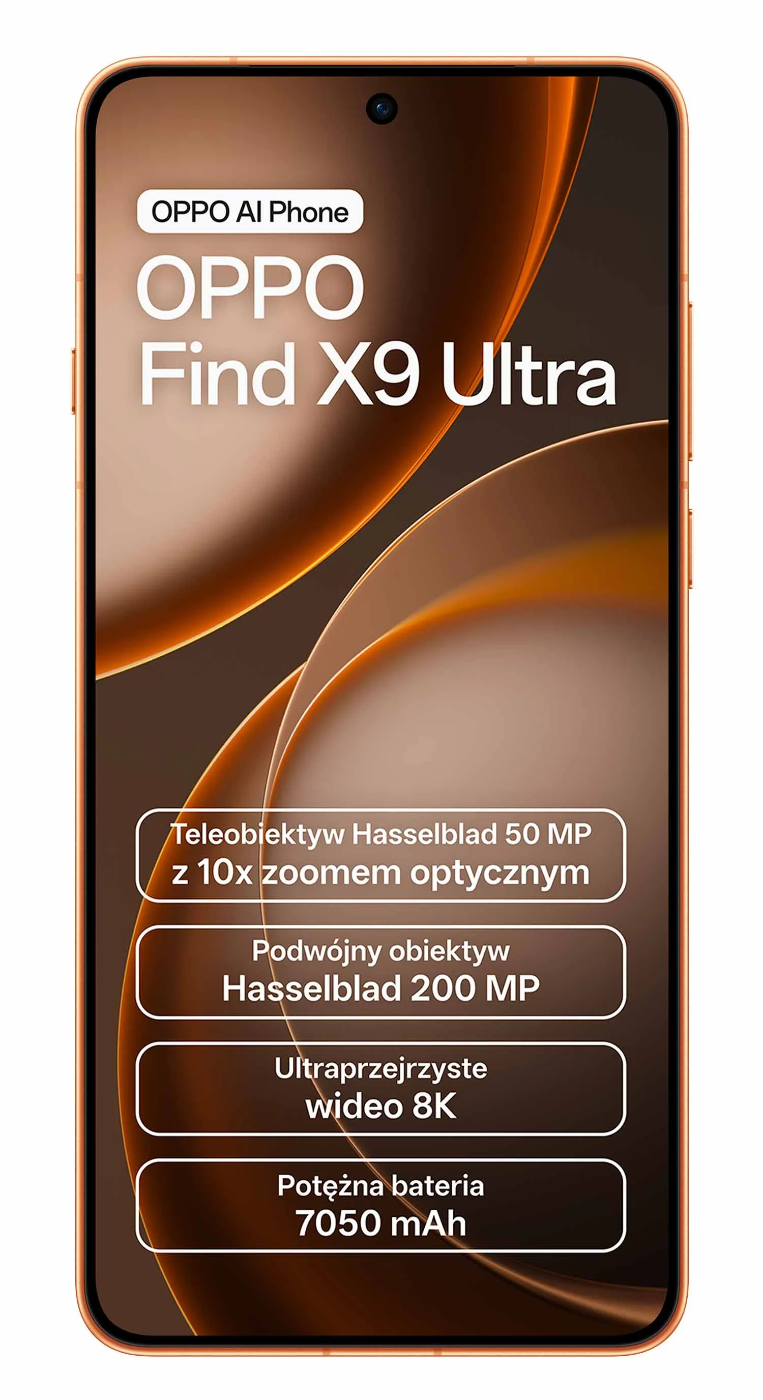 Smartfon OPPO Find X9 Ultra 12/512GB 6,82" 144Hz 200Mpix Pomarańczowy