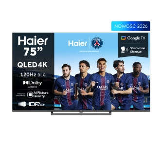 Telewizor Haier H75S80GUX 75" QLED 4K Google TV Funkcje AI Dolby Vision Dolby Audio HDMI 2.1 DVB-T2