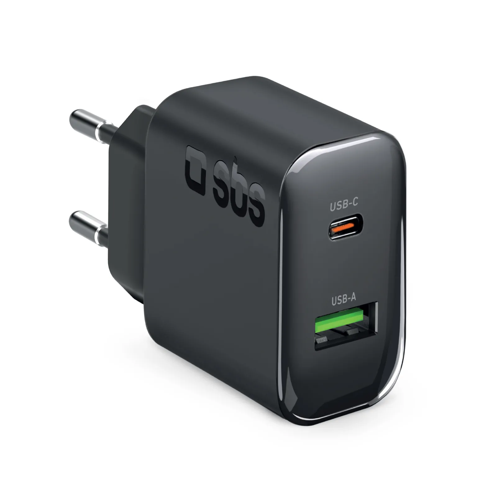 Ładowarka sieciowa SBS 41285 GaN PD USB-C USB-A 65W Czarny