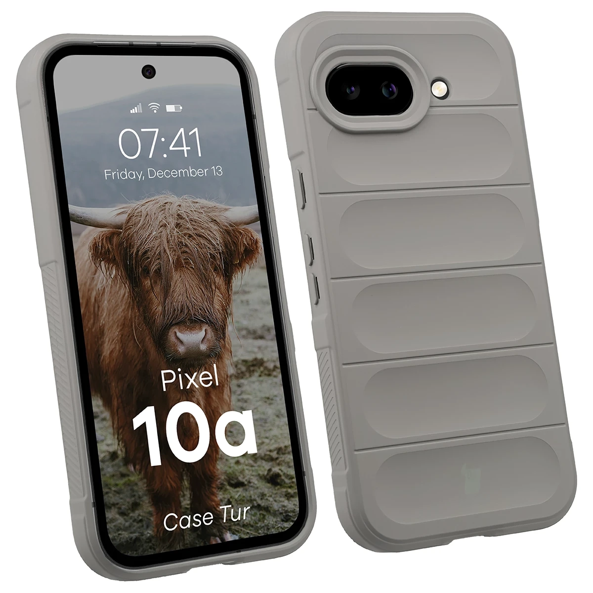 Etui Bizon Case Tur do Google Pixel 10a Jasnoszary