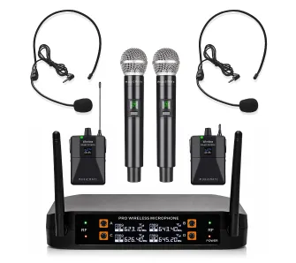 Musicmate Zestaw mikrofonowy MM-550 VocalSound Dynamiczny Bezprzewodowy Czarny